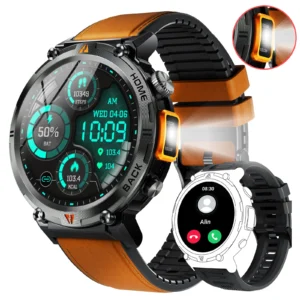 Full Touch Screen With Health Monitor heart rate Flashlight Smart watch
